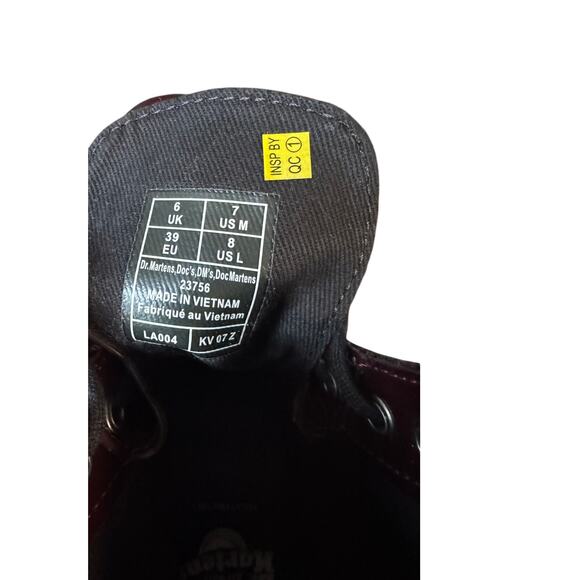 Dr. Martens 1460 Vegan Leather Boots – Cherry Red (US 7 Men / 8 Women) - Picture 7 of 8